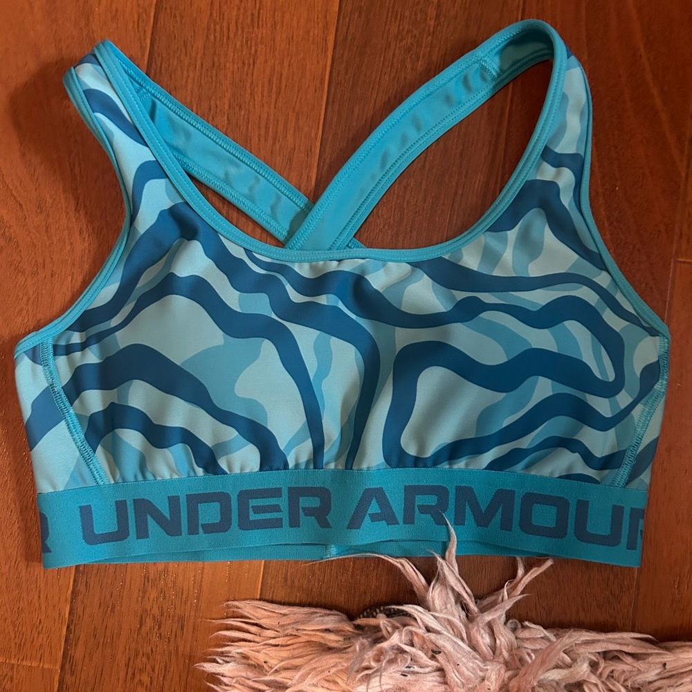 compression sports bra - blue